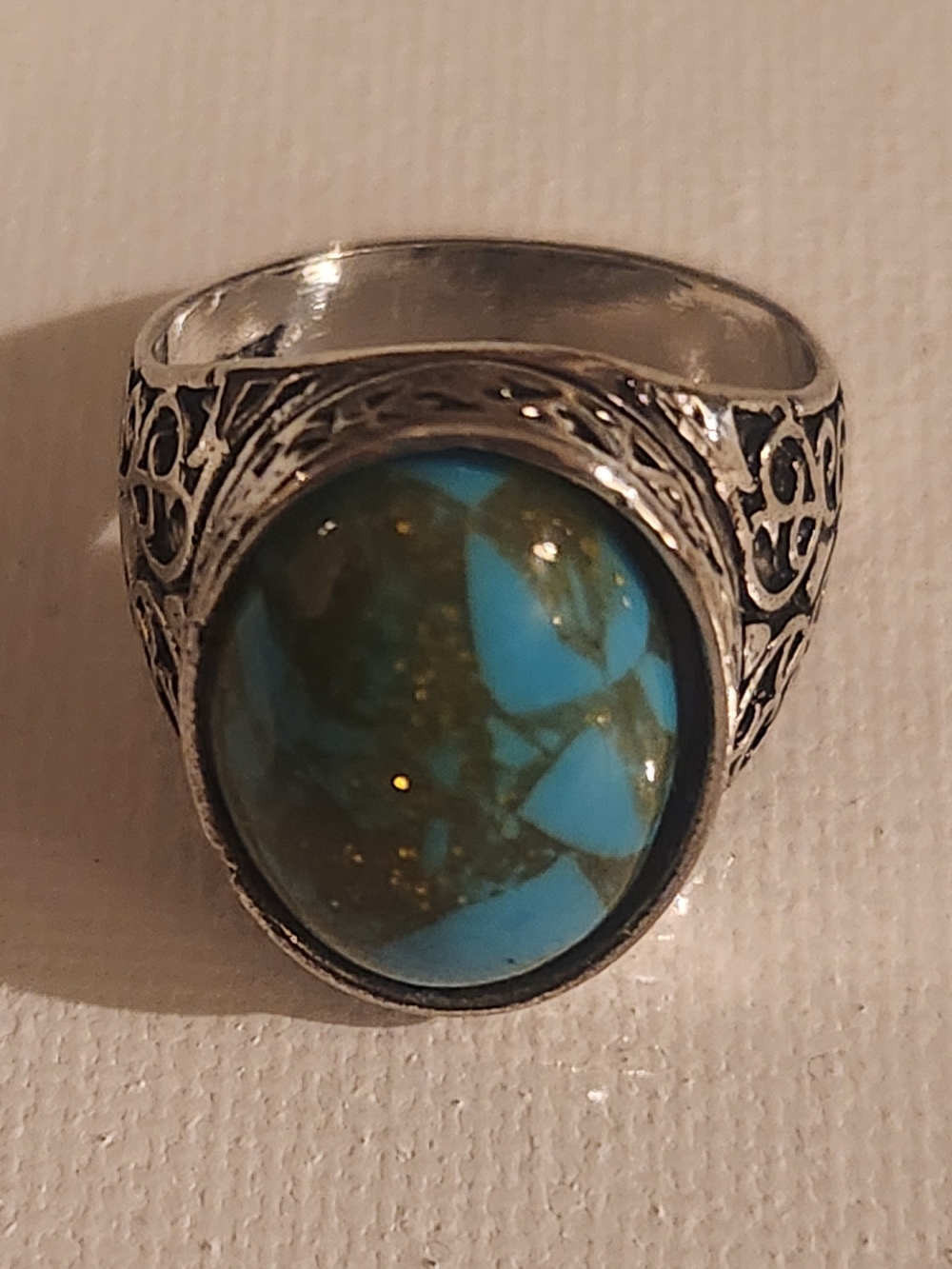 Vintage 925 Sterling Silver Turquoise Ring